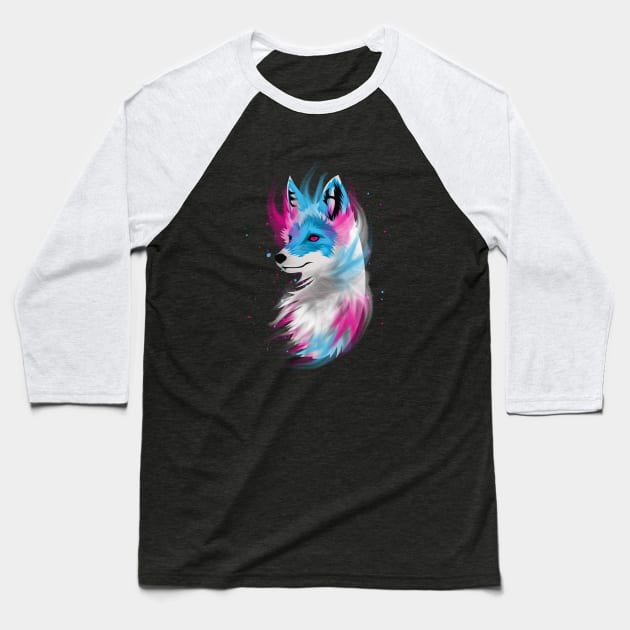 Fox Galaxy Baseball T-Shirt by siddick49